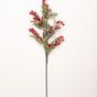 25" Red Frosted Berry Holly Leaf Set Of 6