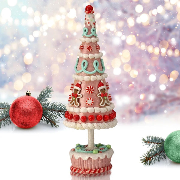 RESERVED for Stacey Gingerbread waffle deals cone pastel Christmas trees