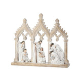 12" Ivory & White Nativity Scene