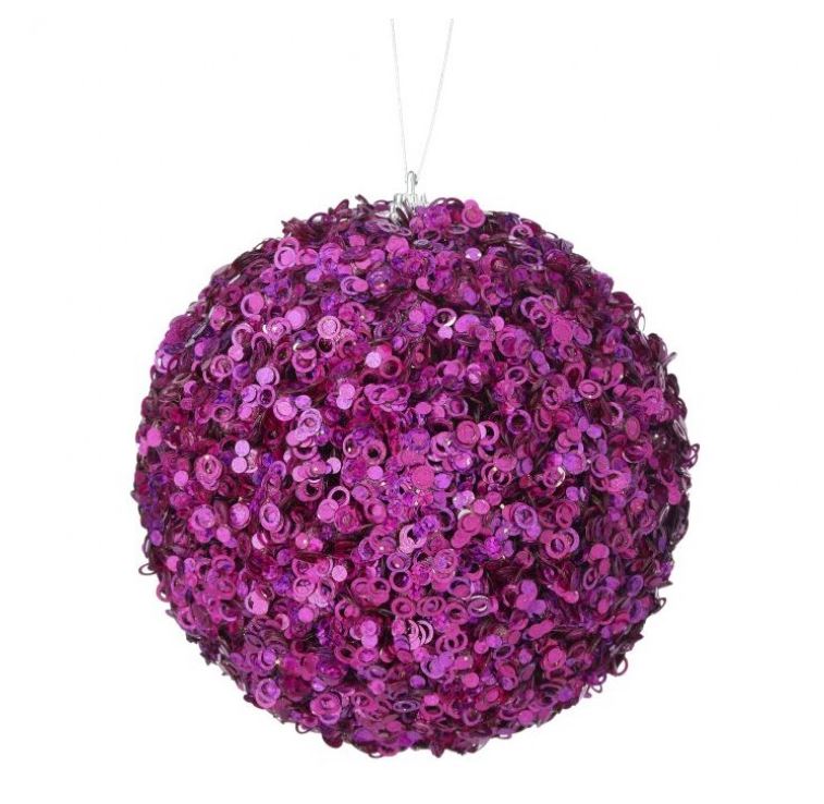 5.5" Glamour Sequin Ball Set Of 6