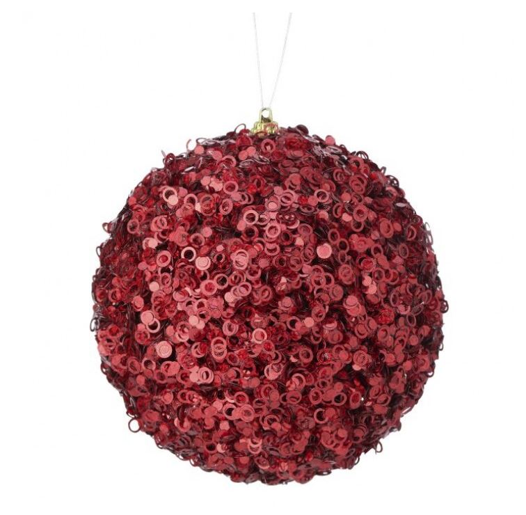 Juego de 6 bolas de lentejuelas Glamour de 5,5"