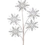 29" White Glitter Snowflake Spray Set Of 12