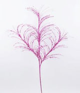 Set de 12 pastos pampa de brillos rosa fuerte de 34"