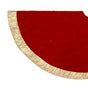 48" Red & Gold Trim Velvet Tree Skirt