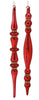 Set de 2 adornos de carámbanos de 30,48 cm en color borgoña surtidos