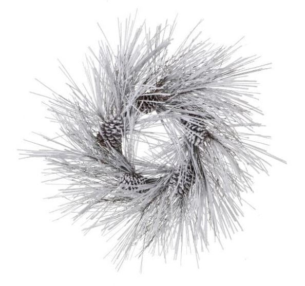 24" Snowy Pinecone Wreath