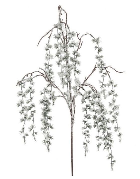 46" Clear Hanging Iced Branch Set Of 2