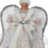 16" White & Silver Angel Tree Topper