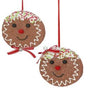 5" Gingerbread Face Ornament Set Of 6