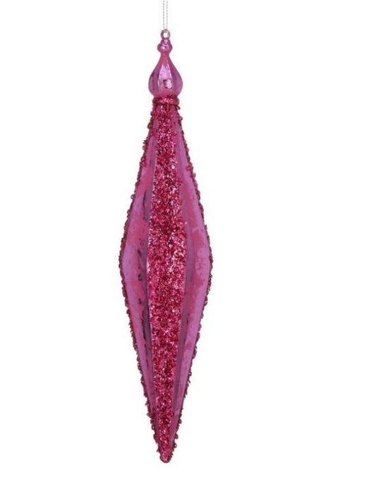 Juego de 6 remates de rayas rosa intenso de 10,5"