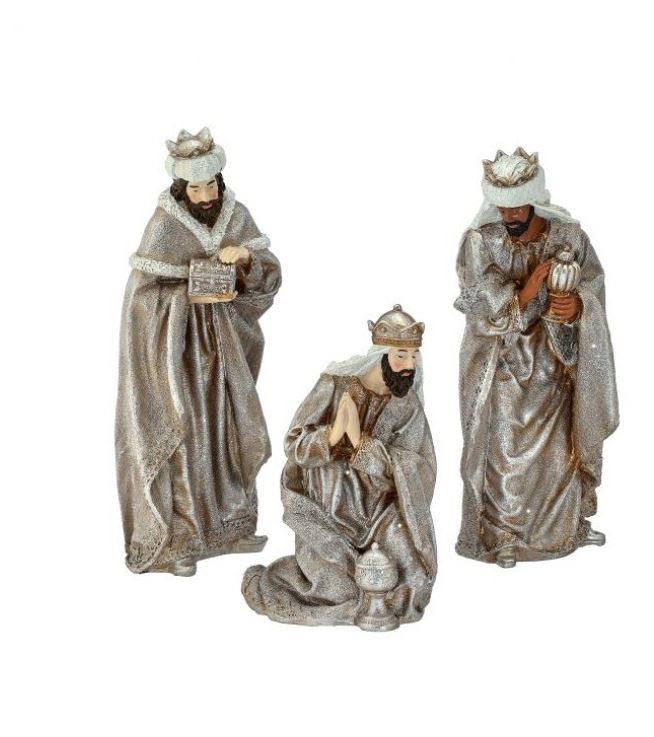 Set de Tres Reyes Magos Renacentistas de 28-41 cm