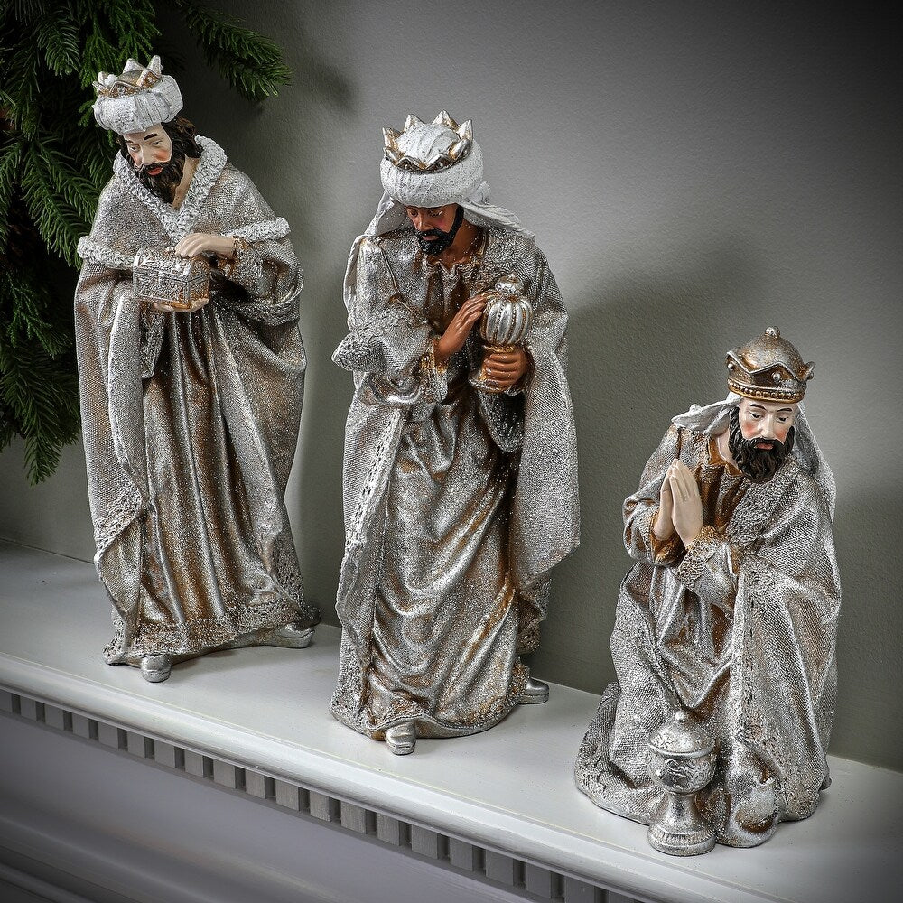 Set de Tres Reyes Magos Renacentistas de 28-41 cm