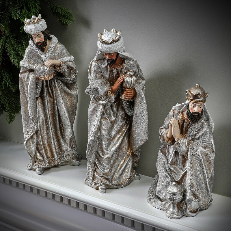 Set de Tres Reyes Magos Renacentistas de 28-41 cm