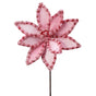 22" Pink & Red Candy Poinsettia Set Of 6