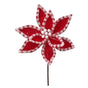 22" Red & White Candy Poinsettia Set Of 6