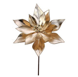 Flor de Pascua champán de 24" con cascabeles - Juego de 6