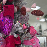 16" Triple Heart Glitter Spray Assorted Set Of 12