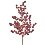 29'' Burgundy Glitter Metallic Berry Spray Set Of 6