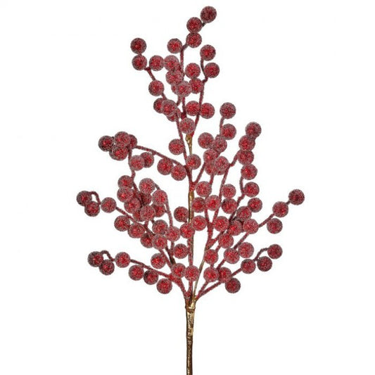 29'' Burgundy Glitter Metallic Berry Spray Set Of 6