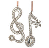 Set de 12 adornos de notas musicales de oro de 6.5 pulgadas