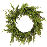 24" Norfolk Pine Wreath Pre-Lit 80LED Battery Operated