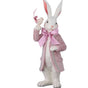 21" French Bunny with Pink Coat & Bird