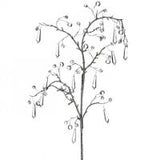 Juego de 4 unidades de 43" con aerosol de gotas de cristal plateado transparente