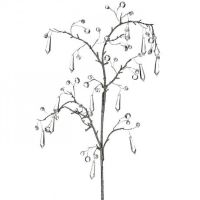 Juego de 4 unidades de 43" con aerosol de gotas de cristal plateado transparente