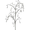 43" Silver Crystal Drop Clear Spray Set Of 4
