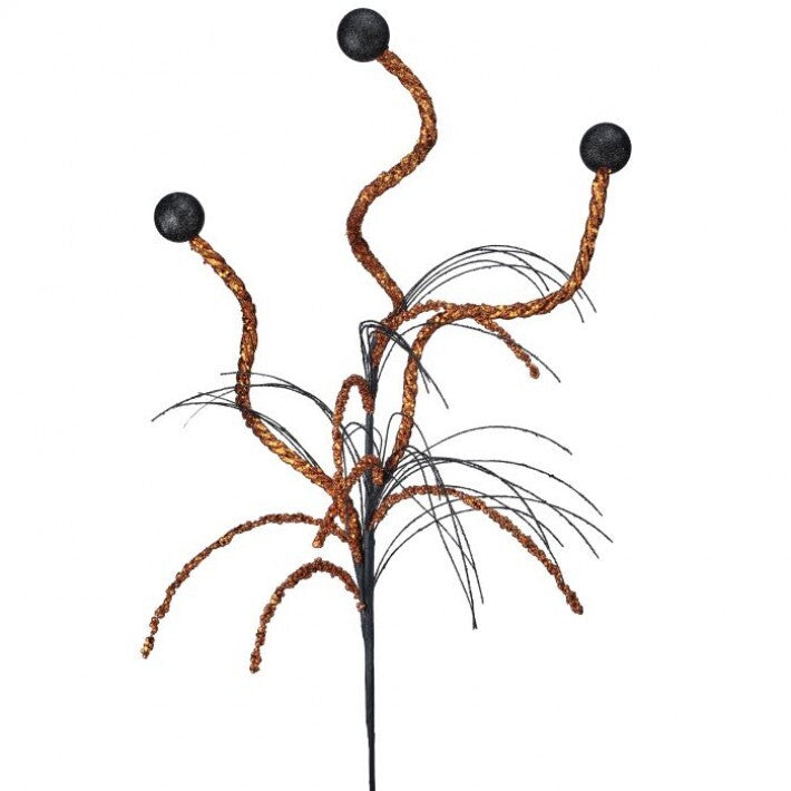 32" Black & Orange Glitter Halloween Spray Set Of 6