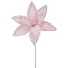 22" Winter Freeze Poinsettia Stem Set Of 6