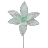 22" Winter Freeze Poinsettia Stem Set Of 6