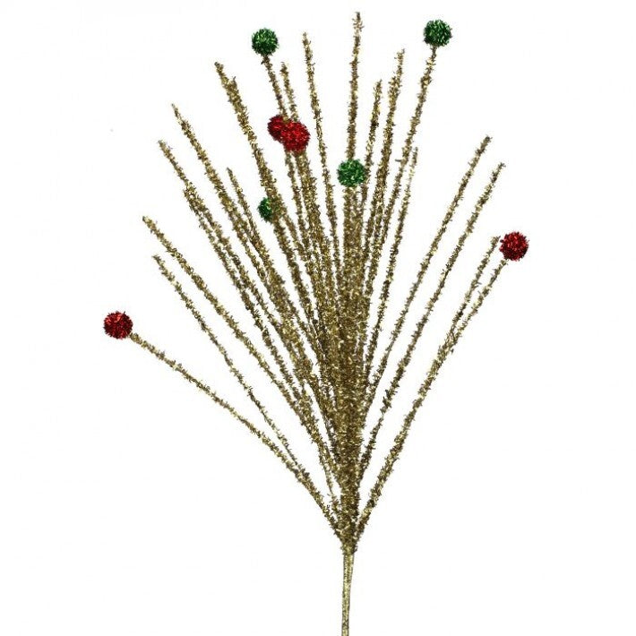 30" Gold Glitter Burst Stem Set Of 12