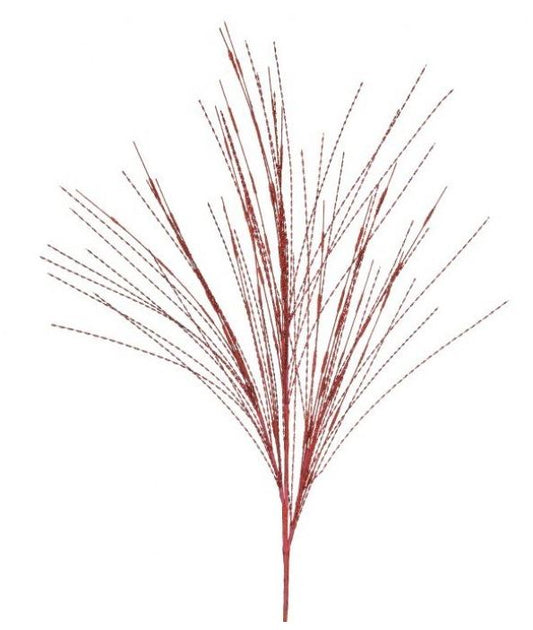38" Red Metallic Grass Spray Set Of 12
