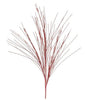 Set de 12 varas de grama metálica roja de 96,5 cm