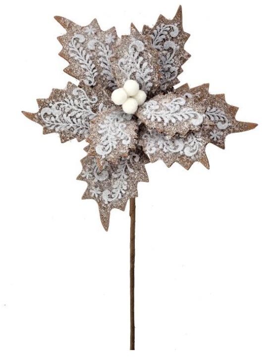 24" Brown Gingerbread Stem Set Of 2