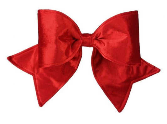 Lazo acolchado de terciopelo rojo de 16" resistente a los rayos UV para exteriores
