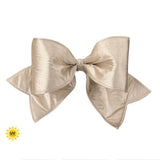 24" Champagne Velvet Padded Bow Outdoor UV-Resistant