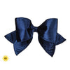 24" Midnight Blue Velvet Padded Bow Outdoor UV-Resistant