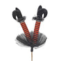18" Orange & Black Striped Witch Legs Pick Set Of 2