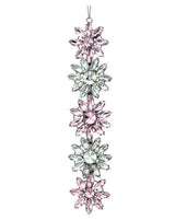 Juego de 6 adornos de flores con joyas de 7.5"