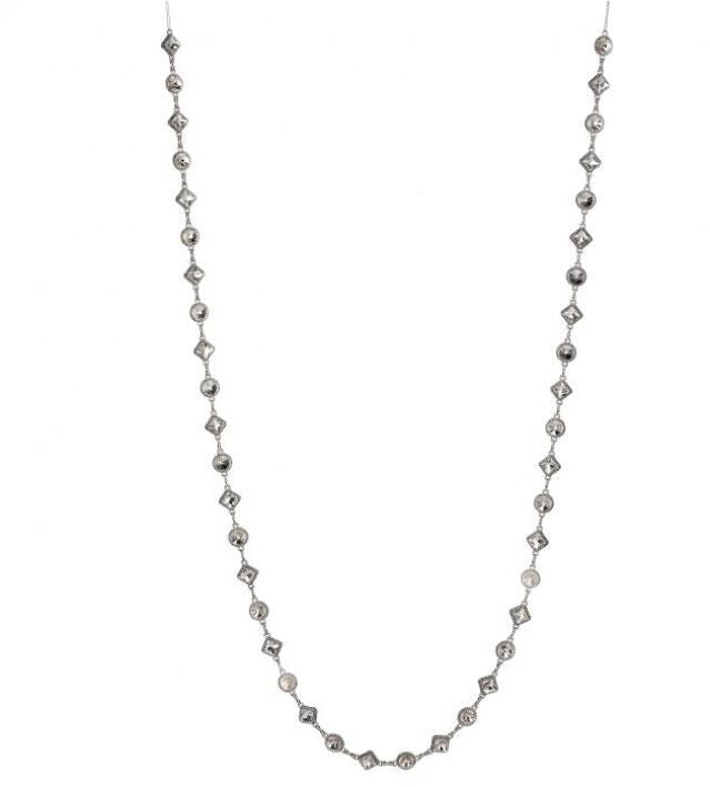 4 FT Clear Silver Beaded Jewel Garland
