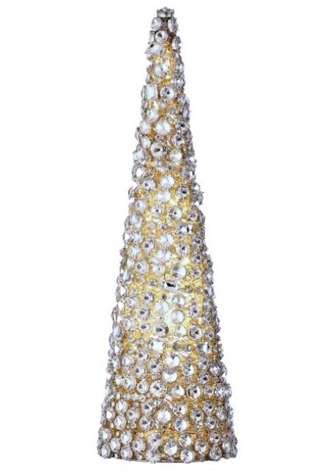 16" LED Silver Tree Cone