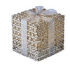Caja de regalo con luz LED de 12" en forma de diamante plateado