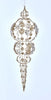 20" Champagne Glitter Jeweled Finial Ornament