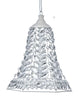 13" White Glitter Clear Jewel Bell Ornament