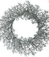 24" Silver Glitter Spray Wreath