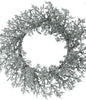 24" Silver Glitter Spray Wreath