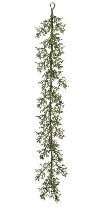5 FT Green Glitter Spray Garland