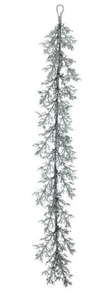 5 FT Silver Glitter Spray Garland